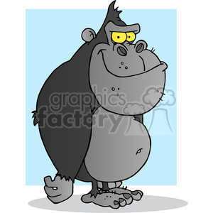 5065-Gorilla-Cartoon-Character-Royalty-Free-RF-Clipart-Image clipart. Commercial use image # 386279