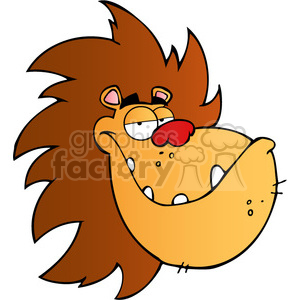 5067-Lion-Head-Cartoon-Character-Royalty-Free-RF-Clipart-Image clipart. Royalty-free image # 386299