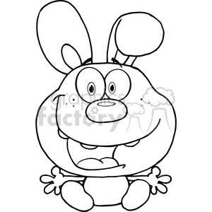 Clipart of Cute Bunny Cartoon Character clipart.