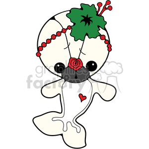 Baby Harp Seal color clipart.