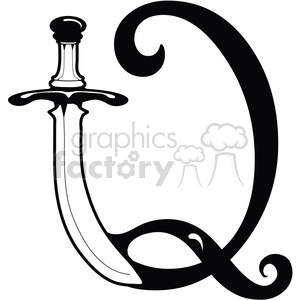 Royalty Free Letter Q Sword Clipart Images And Clip Art