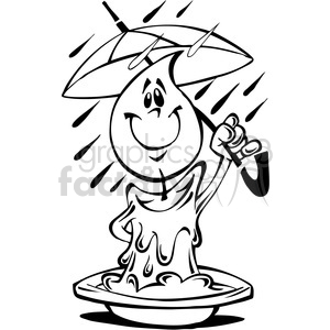 cartoon candle character black white clipart. Royalty-free image # 387829