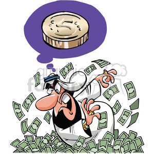 arab looking through a pile of money clipart. Royalty-free image # 388486