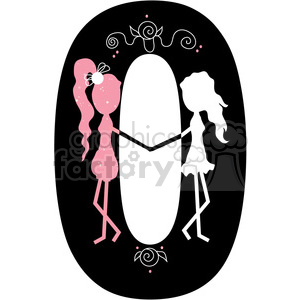 Number 0 Girly clipart. Commercial use image # 388616