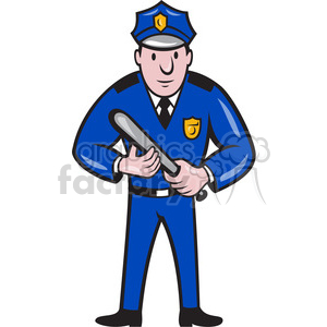 policeman holding baton clipart. Commercial use image # 391452