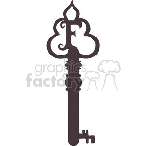 Barrel Key F clipart. Commercial use image # 391631