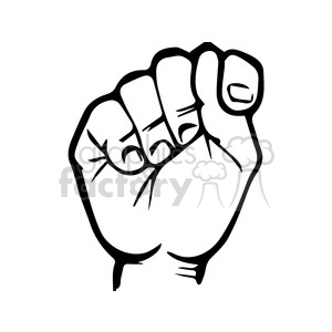 sign language letter T clipart. Royalty-free image # 167508