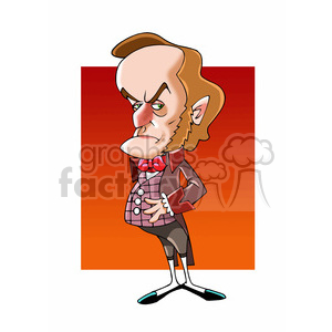 Richard Wagner cartoon caricature clipart. Commercial use image # 391678
