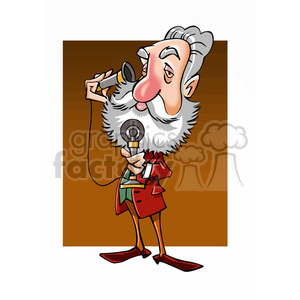 Alexander Graham Bell cartoon caricature clipart. Royalty-free image # 391748
