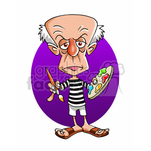 Pablo Picasso cartoon caricature clipart.