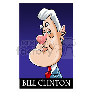 celebrity famous cartoon editorial-only people funny caricature bill+clinton president 42nd