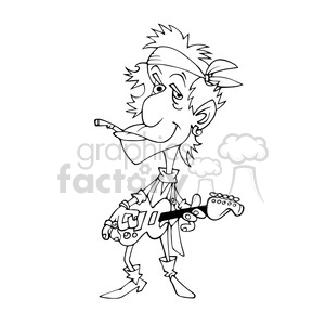 keith richards black white clipart. Royalty-free image # 392984