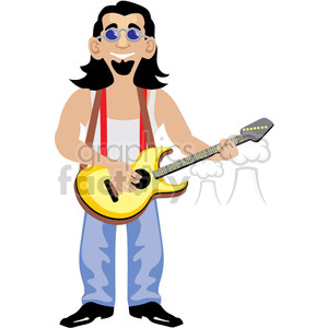 male rock star band member clipart.
