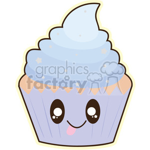 Cupcake Stars cartoon character illustration clipart.