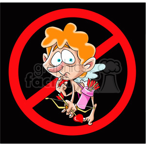 no love sign with cupid clipart.