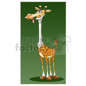 giraffe with neck brace clipart. Commercial use image # 394281