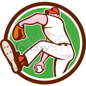 pitcher throw ball side hide BALL CIRC clipart. Commercial use image # 394581