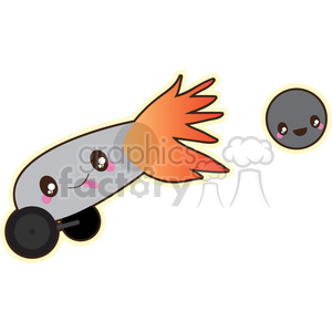 cute cartoon cannon weapon weapons ball
