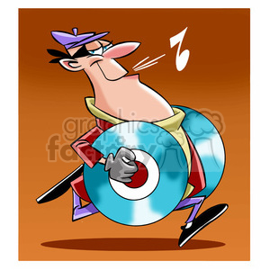 clipart - thief stealing dvds.