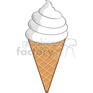 Royalty Free RF Clipart Illustration Ice Cream Cone clipart.