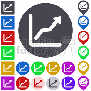 ascending chart icon pack clipart.