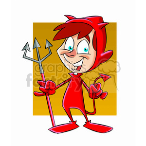guss the cartoon character dressed as a devil clipart.