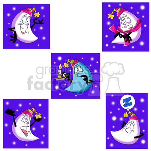 rocky the cartoon moon character clip art image set clipart. Royalty-free image # 397848