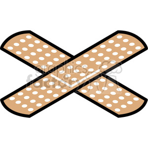 basic crossed bandaids vector icon clipart. Commercial use image # 398269
