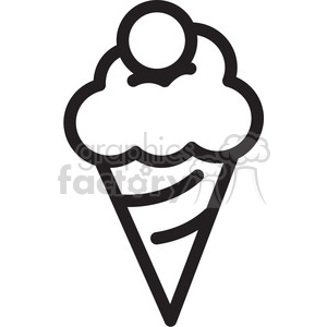 icon black+white symbol symbols ice+cream ice+cream+cone cone snack food outline