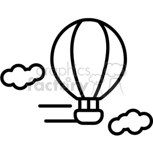 hot air balloons vector icon clipart.