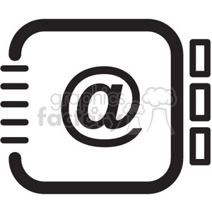 address book vector icon clipart.