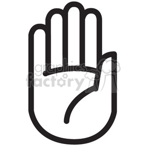 stop hand vector icon clipart. Commercial use image # 398619