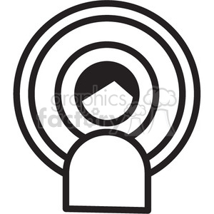 icon icons black+white outline symbols SM vinyl+ready man person listen sound soundwaves