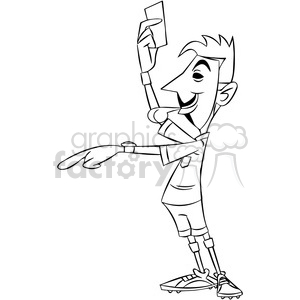 black and white vector clipart image of anonymous referee