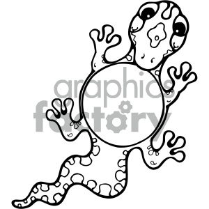 cartoon clipart gecko 004 bw clipart. Royalty-free image # 404762