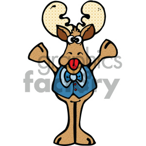 clipart - cartoon clipart moose 020 c.