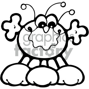 vector art martians 005 bw clipart. Commercial use image # 405050
