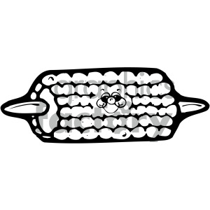 black white corn on the cob clipart. Royalty-free image # 405090