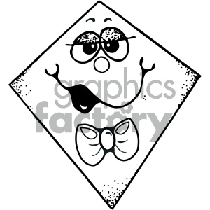kites 002 black white clipart. Commercial use image # 405455