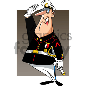 cartoon marine character clipart. Commercial use image # 405553