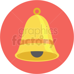 bell icon with red circle background clipart.