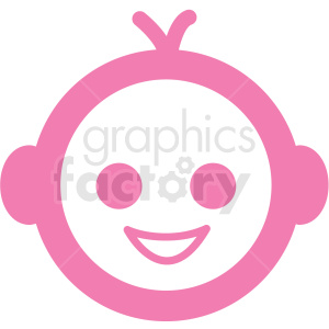 baby face icon clipart.