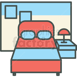 bedroom vector icon clipart.