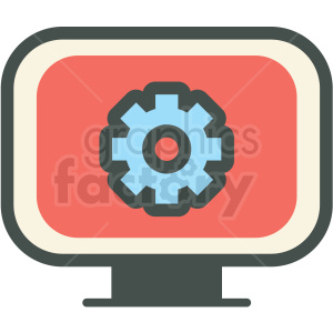 computer settings vector icon clipart. Commercial use image # 406478