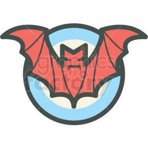 scary bat halloween vector icon image clipart.