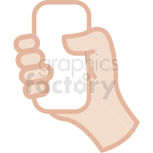 white hand holding phone vector icon clipart. Royalty-free icon # 406798