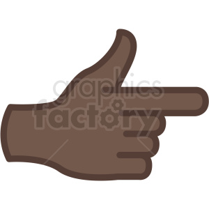 african american hand gun gesture vector icon clipart.