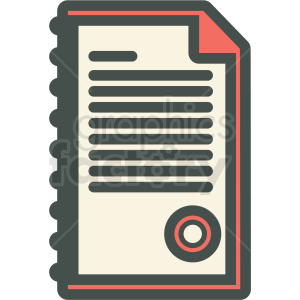 clipart - folder with papers vector icon.