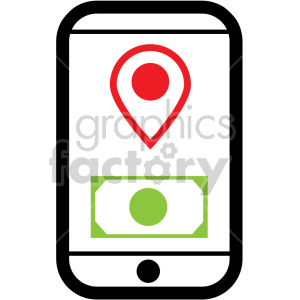location based payments fintech vector icons clipart.