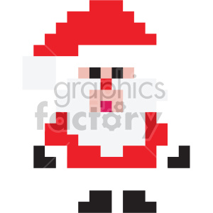 christmas 8-bit pixel santa